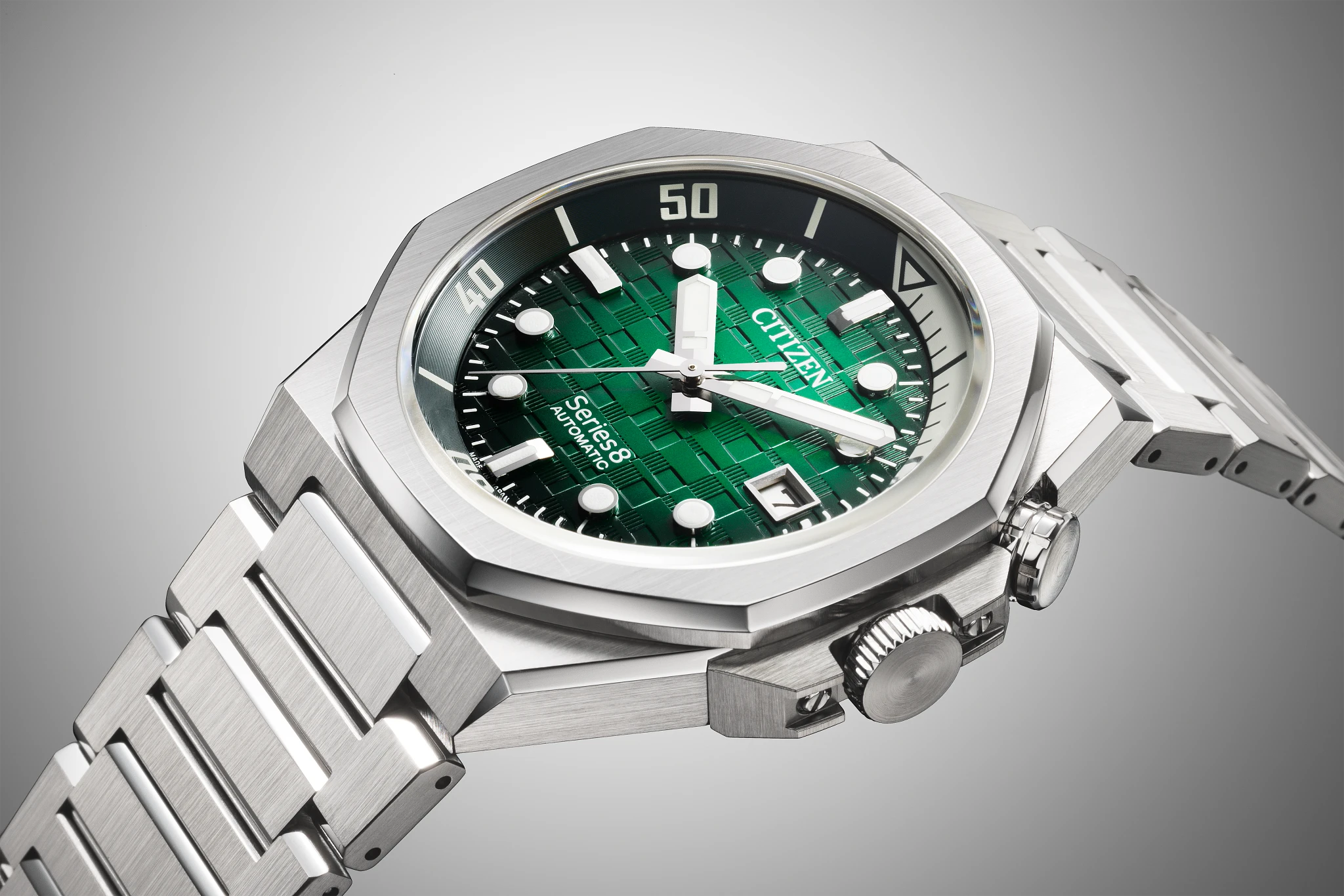 Series8 890 Green Dial Stainless Steel Bracelet NB6060-58X | CITIZEN